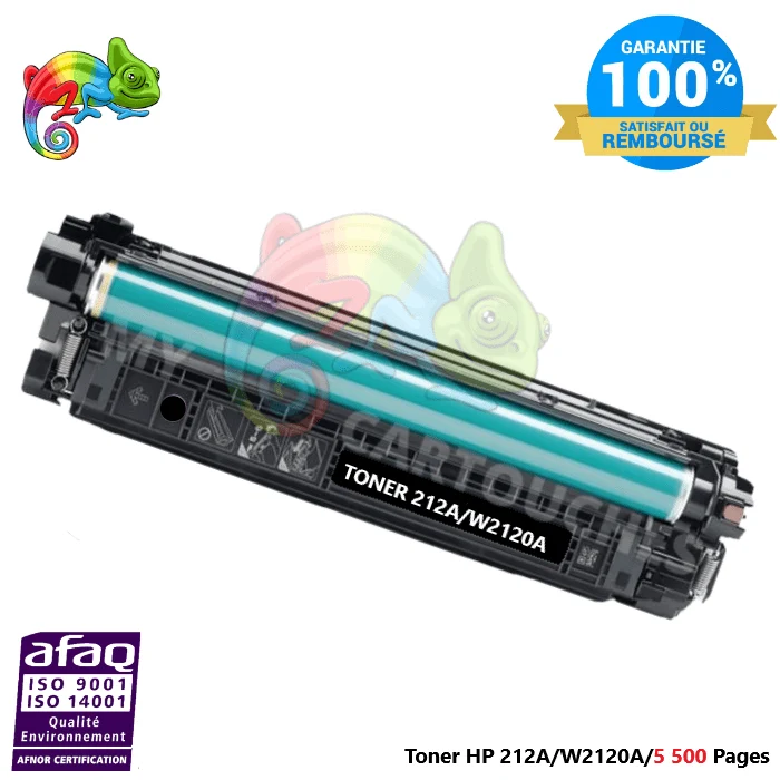 Toner HP 212A W2120A Noir: CLJ Ent M554dn, MFP M578