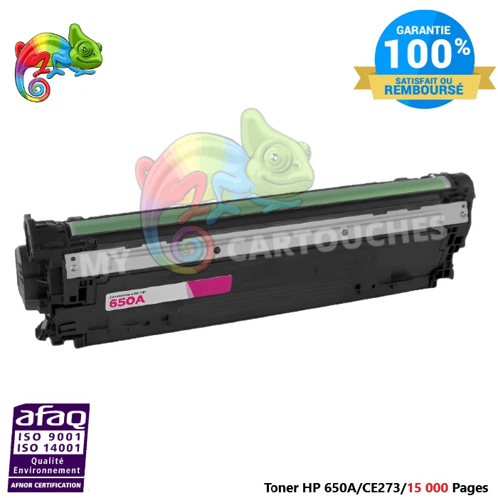 Toner Laser Pour HP 650A Magenta ( CE273A) Compatible