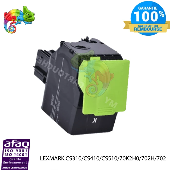 Toner laser compatible avec Lexmark CS310 70C2HKO Black