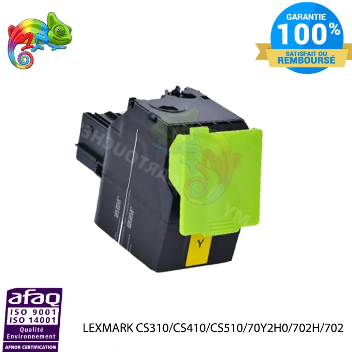 Toner laser compatible avec Lexmark CS310 70C2HYO Yellow