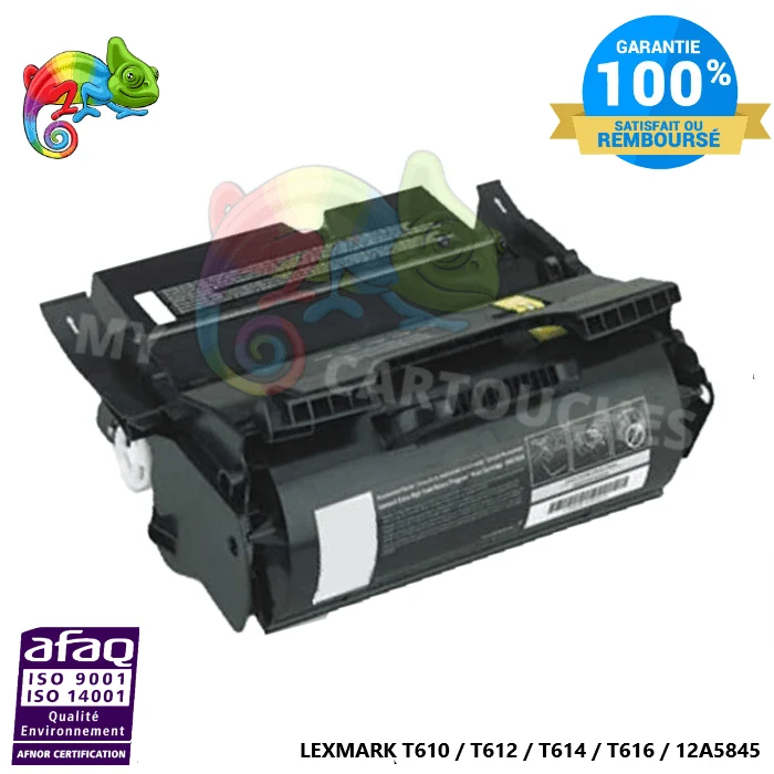 Toner laser compatible avec Lexmark T610 ( 12A5845 ) Noir