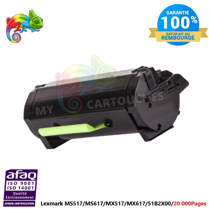 Toner Lexmark 51B2X00 Noir: MS317 dn, MS417 dn, MS517 dn