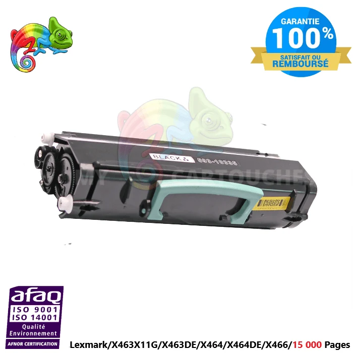 Toner Lexmark X463X11G Noir: X463 DE, X464 DE, X466 DE