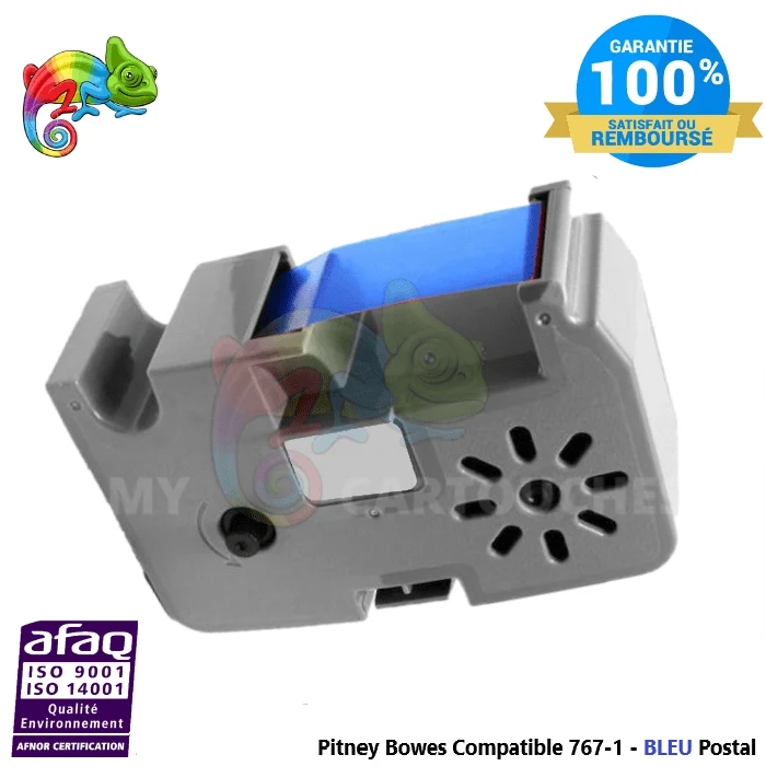 Ruban Pitney Bowes 767-1 Compatible 767-1 - Bleu Postal