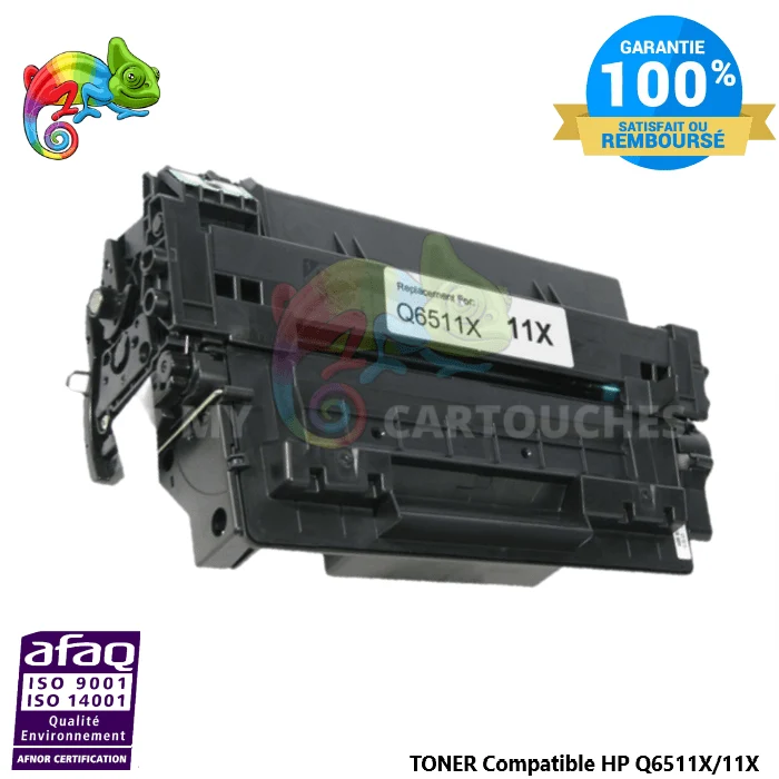 Toner HP 11X Q6511X Noir : LaserJet 2410, 2420