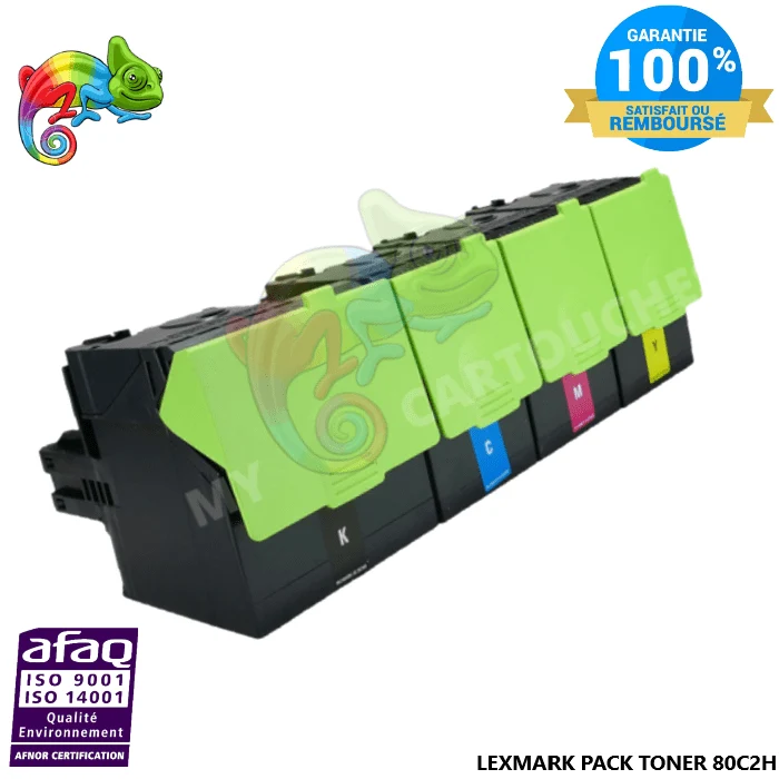Pack 4 Toners Lexmark 802H: CX410 de, CX510 de