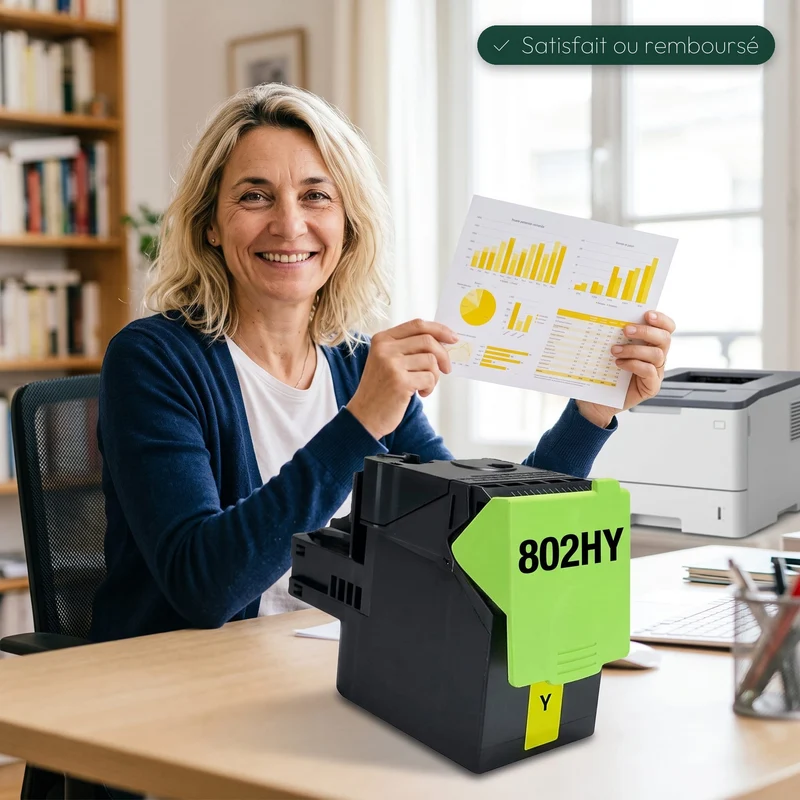 Toner Lexmark 802HY Jaune: CX410 de, CX510 de