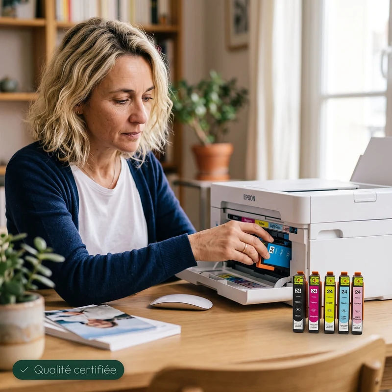 Pack Cartouches Epson 24 XL (Éléphant) 6 Couleurs — Expression Photo XP-750, XP-950