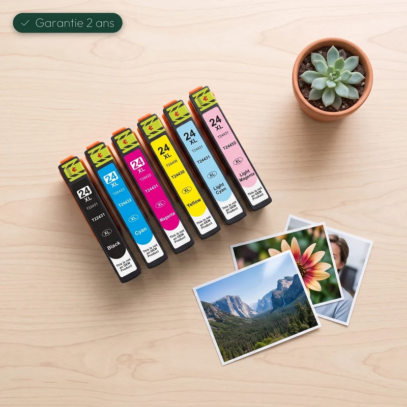 Pack Cartouches Epson 24 XL (Éléphant) 6 Couleurs — Expression Photo XP-750, XP-950