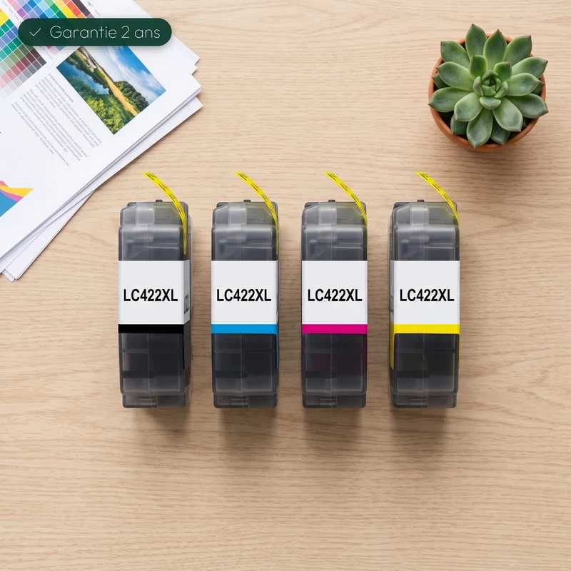 Pack 4 Cartouches Brother LC-422 XL Noir Cyan Magenta Jaune — MFC-J5340DW, MFC-J6540DW