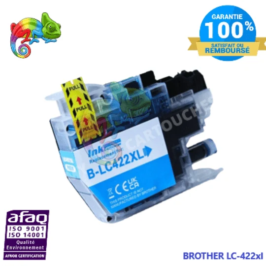 Cartouche Brother LC-422 XL Cyan : MFC-J5740DW, MFC-J6940DW