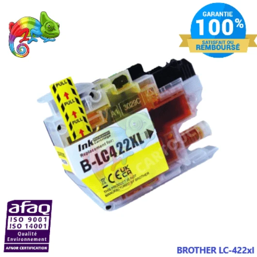 Cartouche Brother LC-422 XL Jaune: MFC-J 5340 DW, MFC-J 6940 DW
