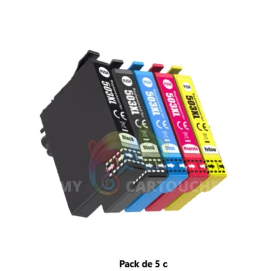 Pack 5 Cartouches Epson 503 XL (Piments) Noir Cyan Magenta Jaune — XP-5200, WF-2960