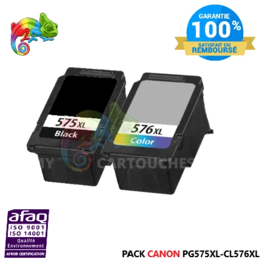 Pack Cartouches Canon PG-575XL / CL-576XL: Pixma TR 4750 i, TS 3550 i