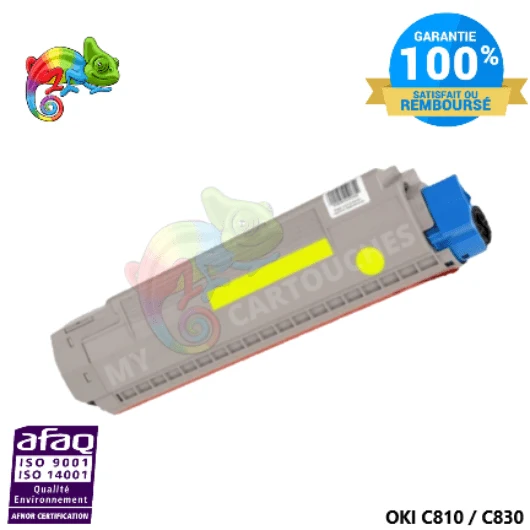 Toner OKI C810 Jaune 44059105: C 810 DN, C 830 DN