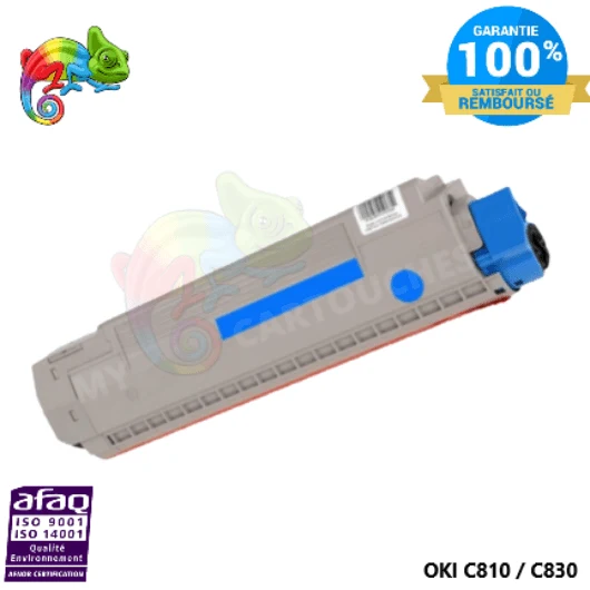 Toner OKI C810 Cyan 44059107: C 810 DN, C 830 DN