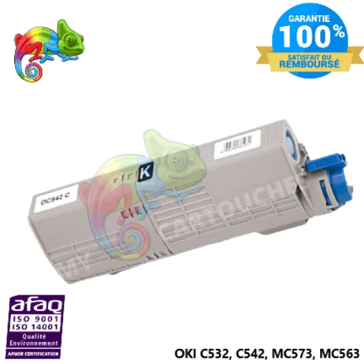 Toner OKI C532 Noir 46490608: C 532 DN, C 542 DN
