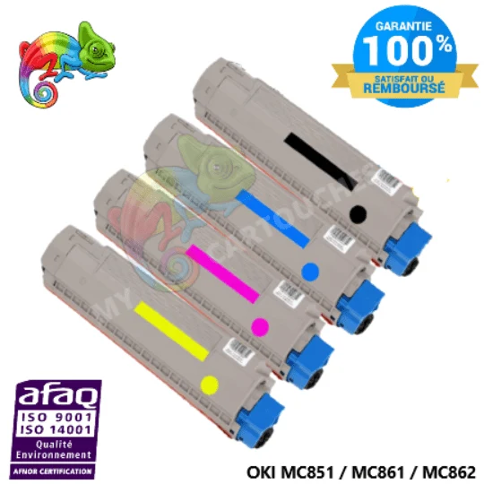 Pack 4 Toners OKI MC851/MC861/MC862: OKI MC851 DN, MC861 DN, MC862 DN
