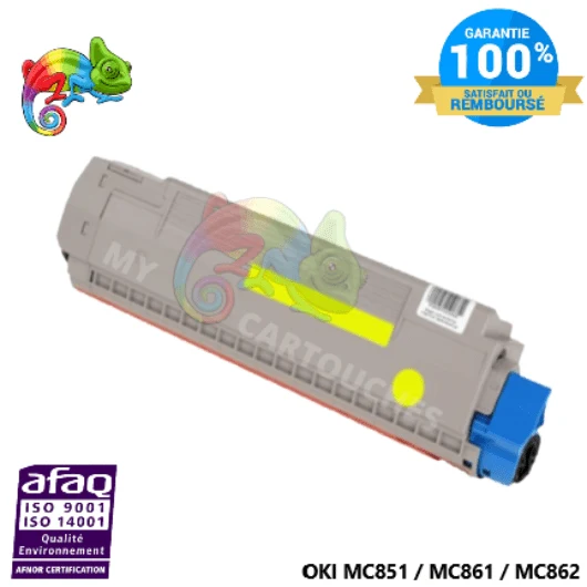 Toner OKI MC851/MC861 44059165 Jaune: MC851 DN, MC861 DN