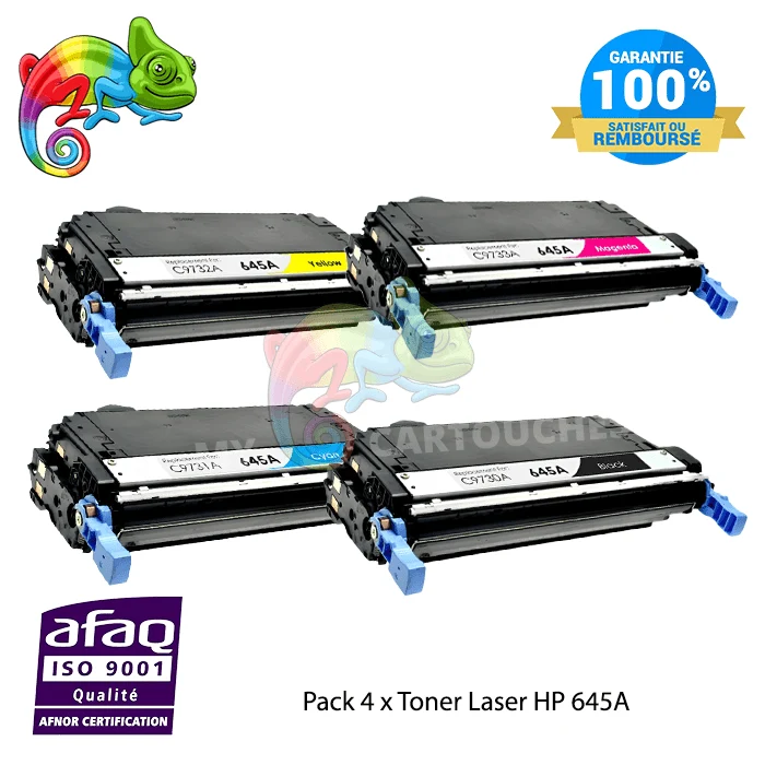 Pack 4 Toners HP 645A: Color LaserJet 5500, 5550