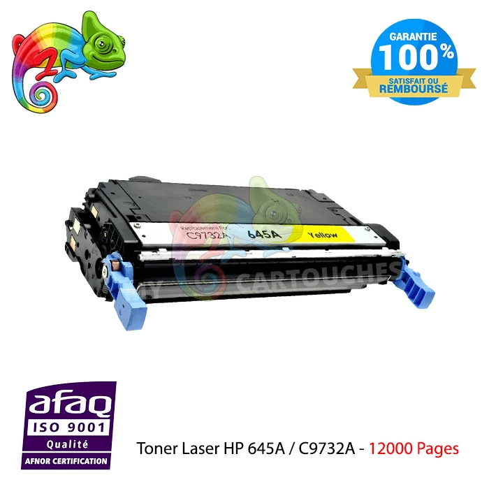 Toner HP 645A C9732A Jaune: Color LaserJet 5500, 5550