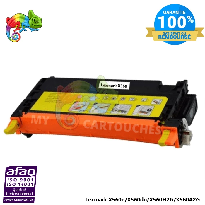 Toner laser compatible avec Lexmark X560 OX560H2YG Yellow