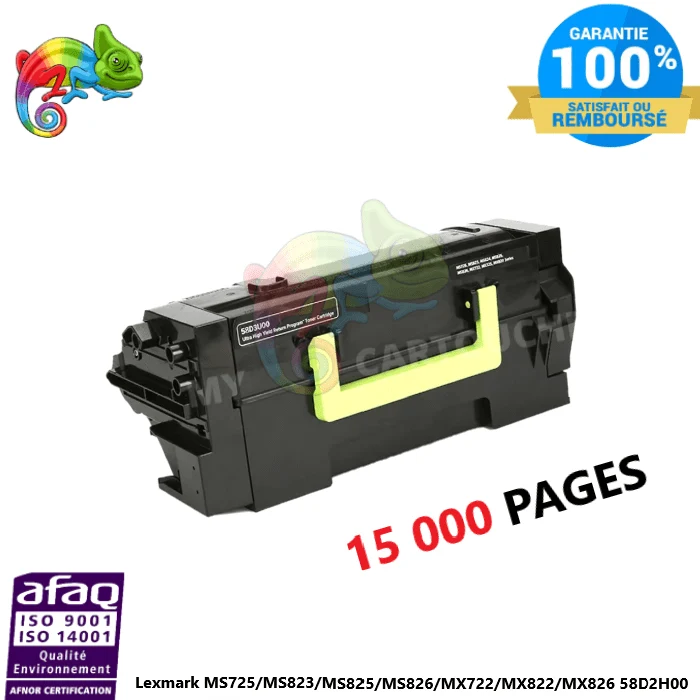 Toner Lexmark 582H 58D2H00 Noir: MS725 dvn, MS821 dn