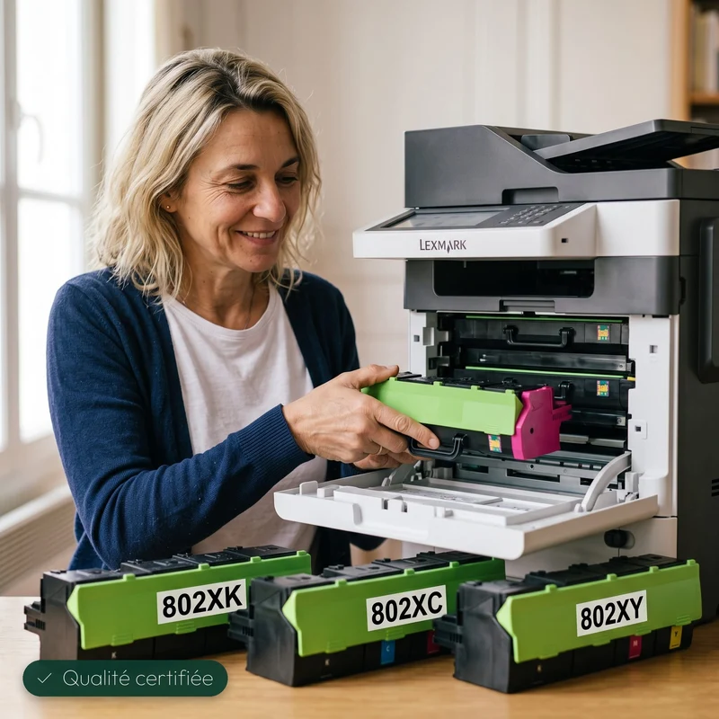 Pack 4 Toners Lexmark CX510 802X: CX510 de, CX510 dhe