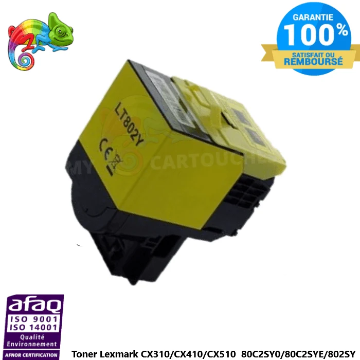 Toner Lexmark 802SY Jaune: CX310 dn, CX410 de
