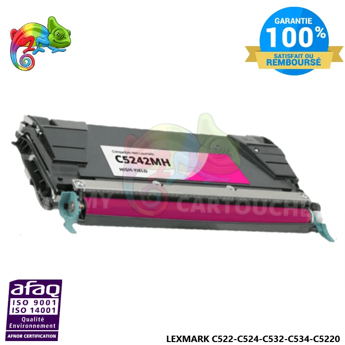 Toner Lexmark C522 Magenta C5220MS: C522 N, C524, C530