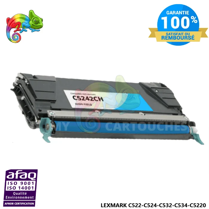 Toner Lexmark C522 Cyan C5220CS: C522 N, C524, C530