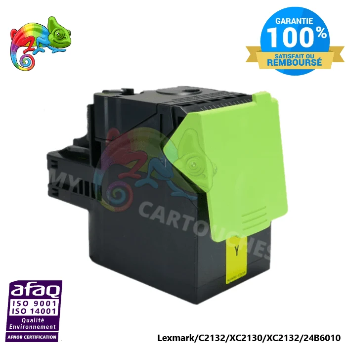 Toner laser compatible avec Lexmark XC2132 (24B6010) Yellow