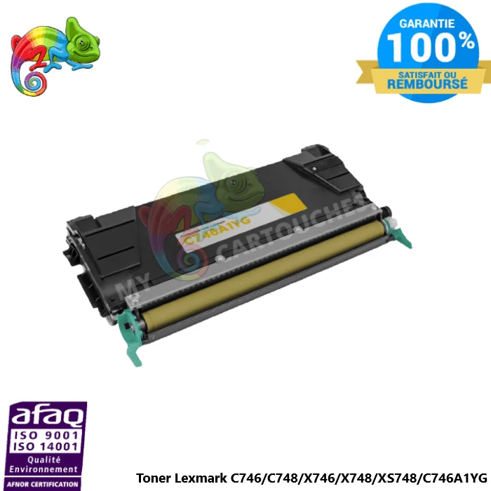Toner Lexmark C746 Jaune C746AIYG: C746 DN, C746 DTN