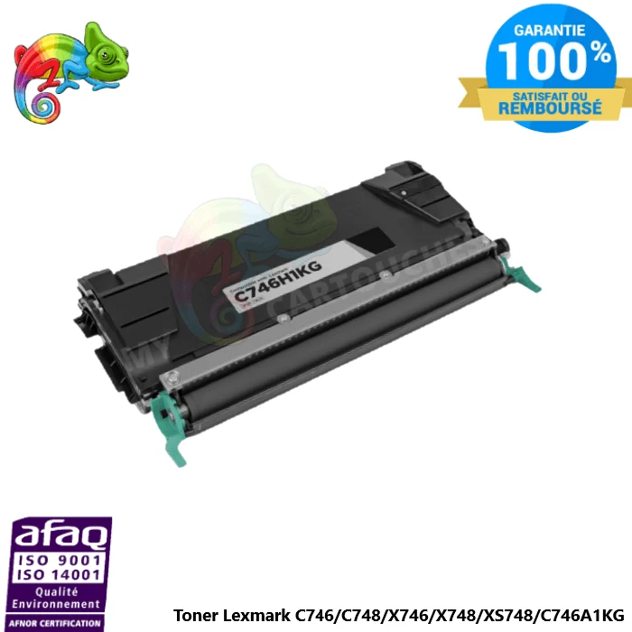 Toner Lexmark C746 Noir C746HIKG: C746 DN, C746 DTN