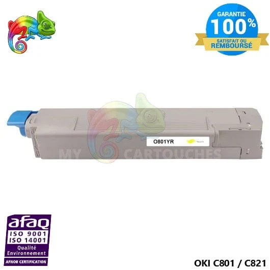 Toner OKI C801/C821 Jaune 44643001: C801 DN, C821 DN
