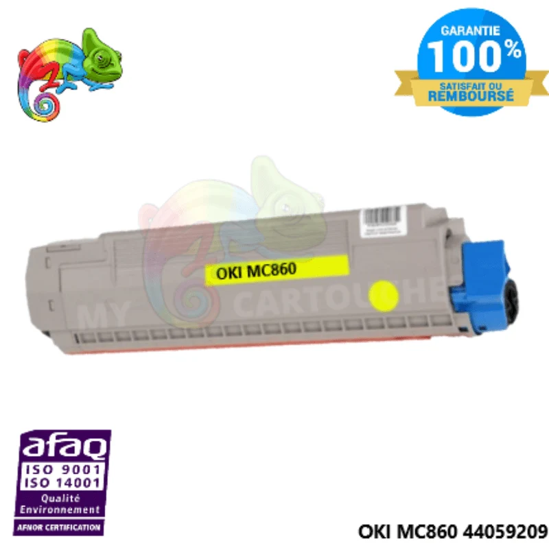 Toner OKI MC860 Jaune 44059209: MC 860 DN, MC 860 CDTN