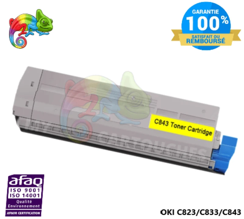 Toner OKI C823 46471101 Jaune: C823 DN, C833 DN, C843 DN