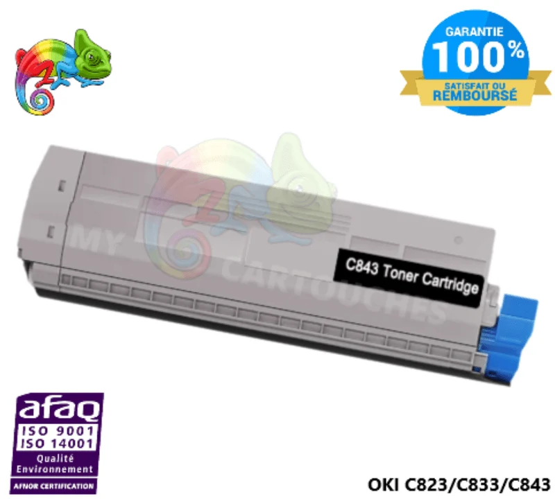 Toner OKI C823 46471104 Noir: OKI C823 DN, C833 DN, C843 DN