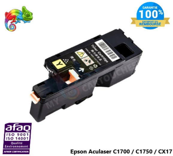 Toner Epson AcuLaser C1700 Jaune C13S050611 : C 1700, C 1750, CX 17