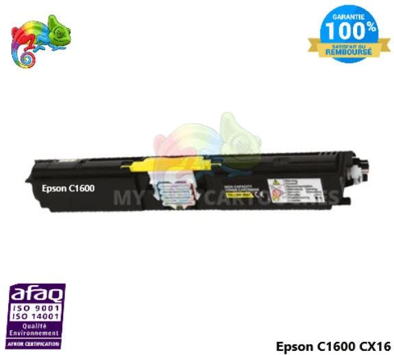 Toner Epson AcuLaser C1600 Jaune C13S050554 : C 1600, CX 16