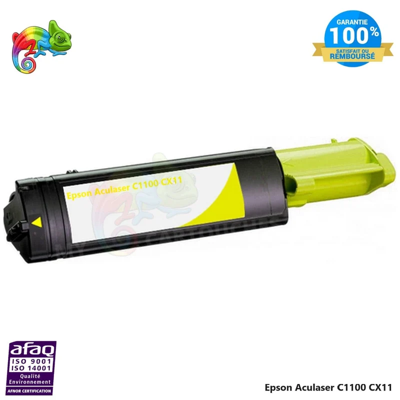 Toner Epson AcuLaser C1100 Jaune C13S050187 : C 1100, CX 11