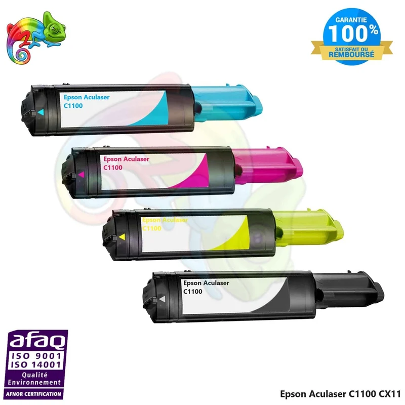 Pack 4 Toners Epson AcuLaser C1100 — C1100N, CX11N, CX11NF
