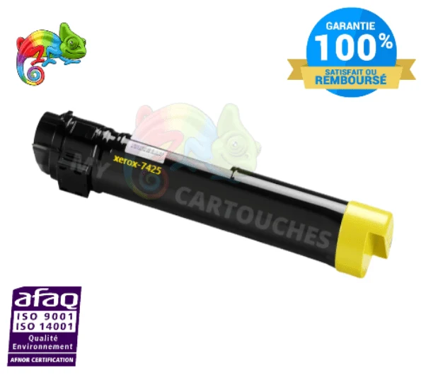 Toner Xerox WorkCentre 7425 Jaune: WC 7425, 7428, 7435
