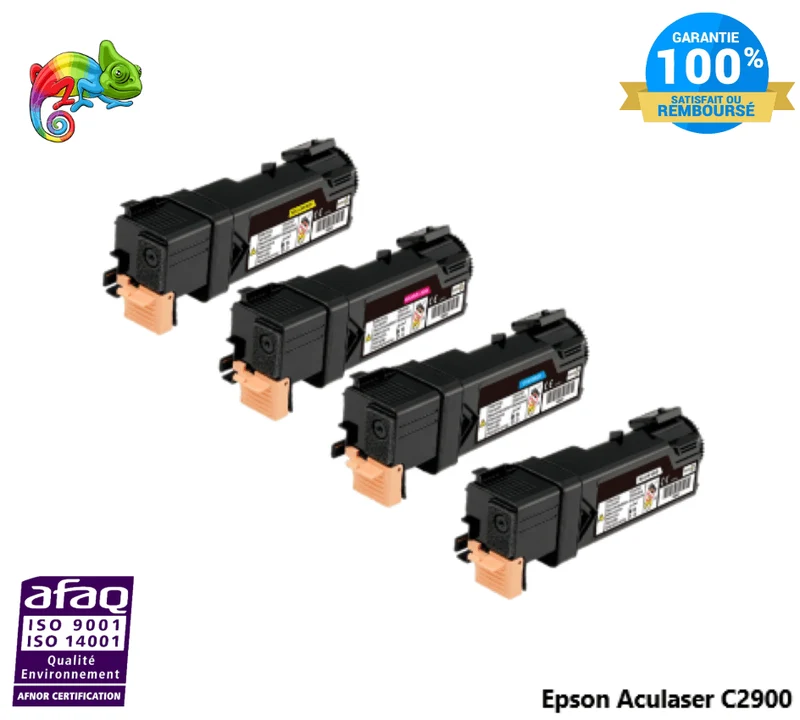 Pack 4 Toners Epson Aculaser C2900: Aculaser C2900 N, C2900 DN