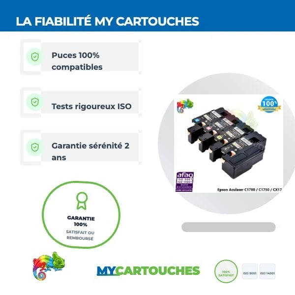 Pack de 4 Toner lasers Epson Aculaser C1700 - CX17