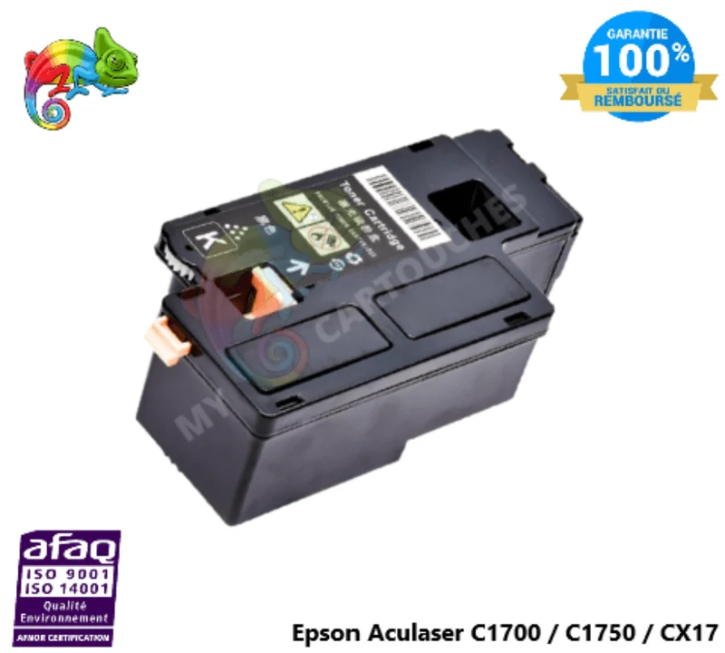 Toner Epson AcuLaser C1700 Noir C13S050614 : C 1700, C 1750, CX 17