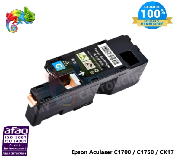 Toner Epson AcuLaser C1700 Cyan C13S050613 : C 1700, C 1750, CX 17