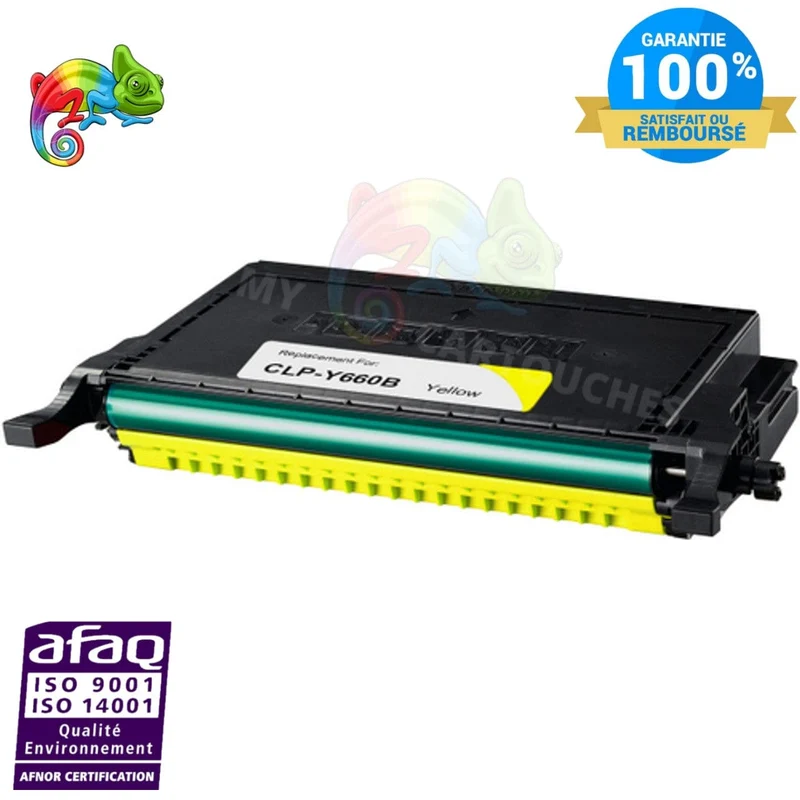 Toner Samsung CLP-Y660 Jaune: CLP-610ND, CLP-660N, CLX-6200ND