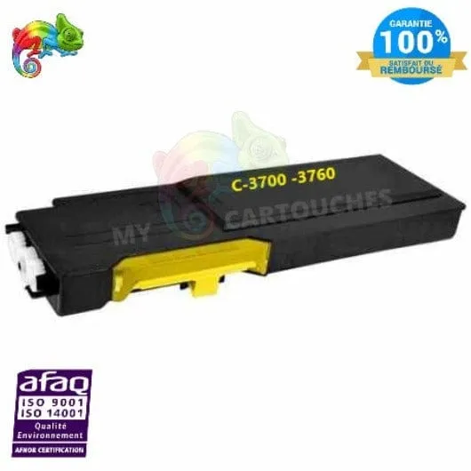 Toner Dell 3760 Jaune 59311120 : Dell C 3760 dn, Dell C 3765 dnf