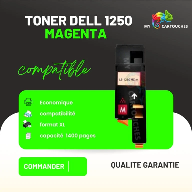 Toner Dell 1250 Magenta 593-11018: Dell 1250c, Dell 1355cn